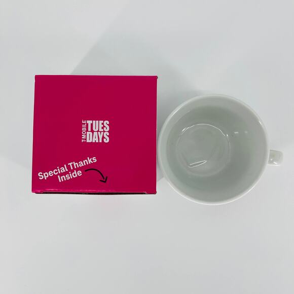 Set Of 2 T-Mobile Tuesdays Valentines Day Hearts Love Coffee Mug /Tea Cup - NIB - Picture 3 of 16